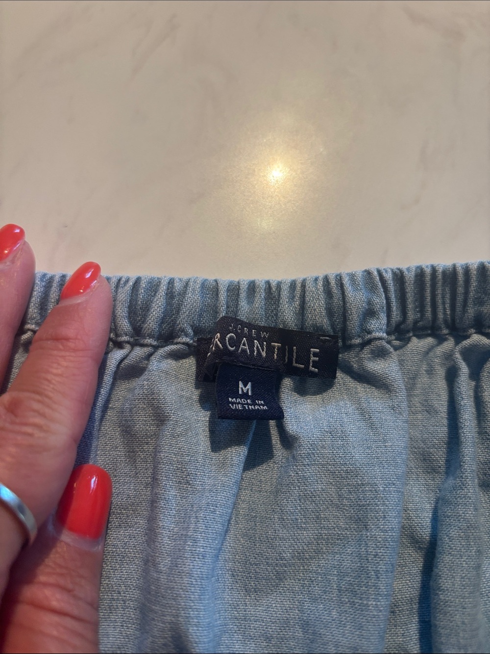 J. Crew Light Blue Denim Ruffle Wrap Skirt - Picture 2 of 4